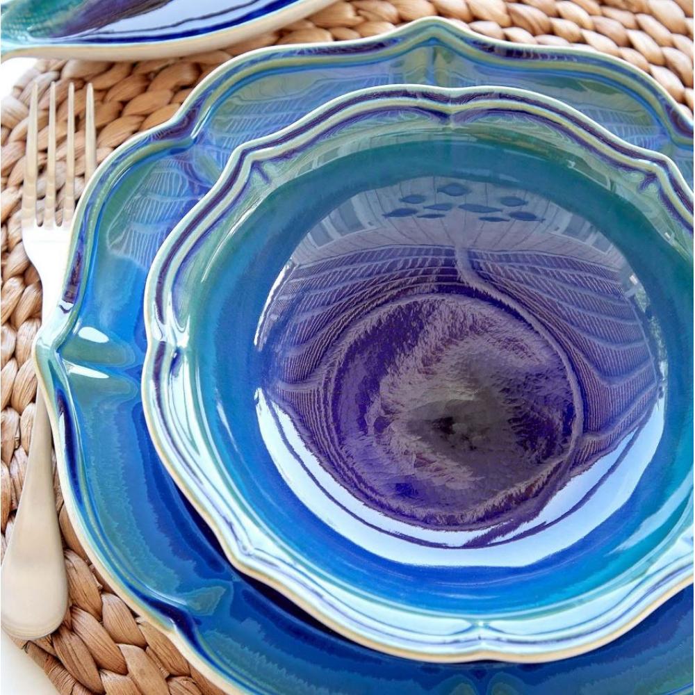 casalfina dori elegantny leskly tyrkys hlboky modry sviatocny mediteransky tyrkysovomodry country klasicky elegantny stolova suprava sada svadobny darcek keramicky porcelan hlboky tanier polievkovy tanier plochy tanier balaton.jpg